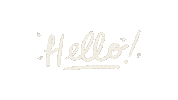 White Letters Hello Sticker