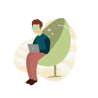 Happy Work From Home Sticker by Mineragua