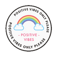 designedbymaryann sticker rainbow vibes please Sticker