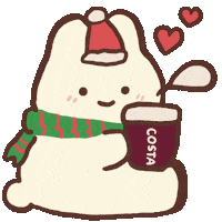 Christmas Bunny Sticker by Costa Coffee Singapore