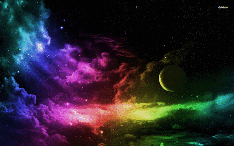 space rainbow GIF