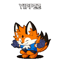 Happy Fun Sticker by Foxy