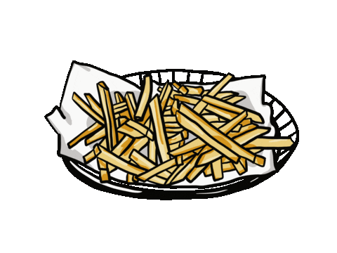 Hungry French Fries Sticker by Sad Potato Club