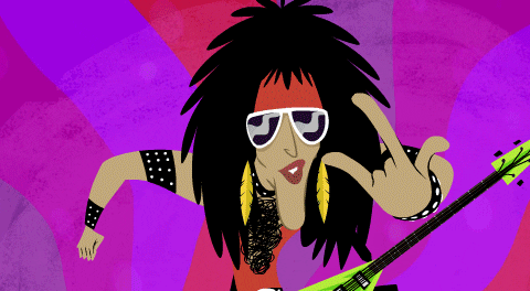 Rocking Out Rock On GIF by Kitty Is Not A Cat