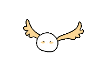 Orange Flying Sticker by TeaBag