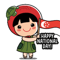 Singapore Ndp Sticker by Ang Ku Kueh Girl and Friends