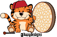 Tiger Turkey Sticker by barqdesigns