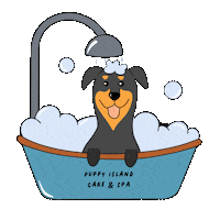 puppyislandspa pet care doggy daycare dog spa dog health Sticker