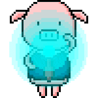 PiggyFarm magic light power pig Sticker