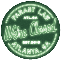 parastlaw neon atlanta closed were closed Sticker