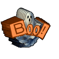 Halloween Boo Sticker by TresorsDuMonde.ca