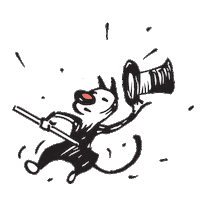 top hat dancing Sticker by MUTTS