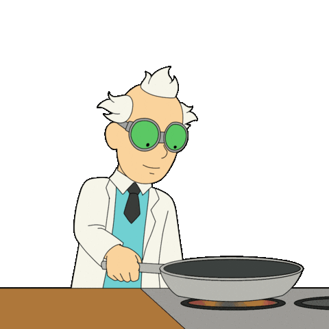 Fire Cooking Sticker by 3dFrankenPunks