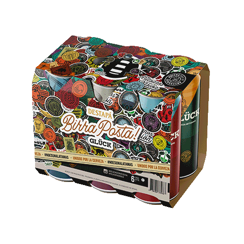 Gluckcerveceria beer box cerveza juice Sticker