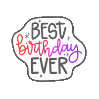 Celebrate Happy Birthday Sticker by Poptimism Art and Lettering