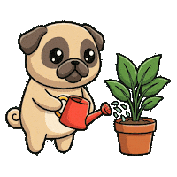 Dog Growing Sticker by Pugs