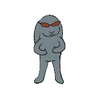 BunBea cool thumbs up bunny bunbea Sticker