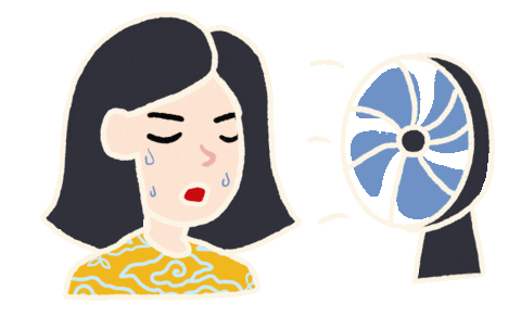 vanish_artwork giphyupload hot summer fan Sticker