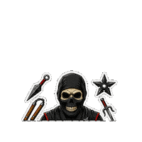 Skull Ninja Sticker
