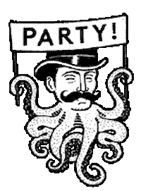 Bubka_Antwerp giphyupload party tattoo octopus Sticker