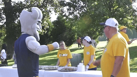 Mascot Fist Bump GIF by Georgia Southwestern State University