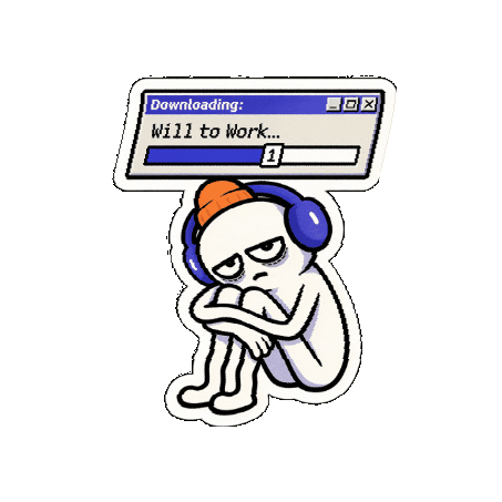 Tired 9 To 5 Sticker