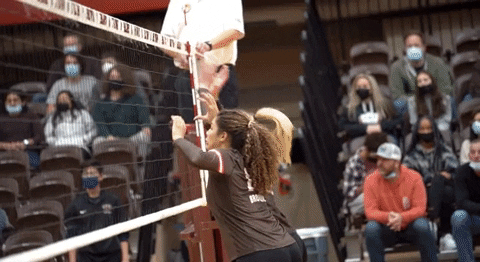 Ncaa Blocking GIF by Brown Volleyball