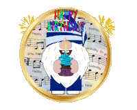 Happy Birthday Gnome Sticker