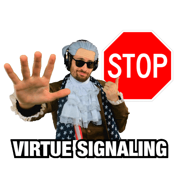 Virtue Pandering Sticker