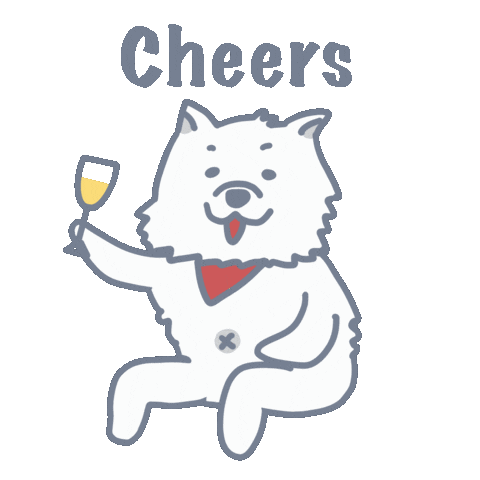 Dog Drinking Sticker