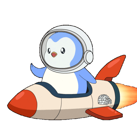 Lets Go Space Sticker by Pudgy Penguins