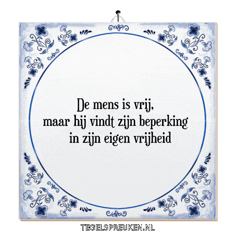 Humor Reflectie Sticker by Tegelspreuken.nl