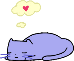 Tired Cat Sticker by javadoodles