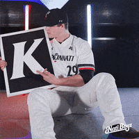 College Baseball Kiss GIF by Cincinnati Bearcats