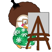 Art Think Sticker by Pudgy Penguins