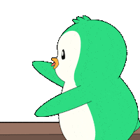 6 7 Penguin Sticker by Abster