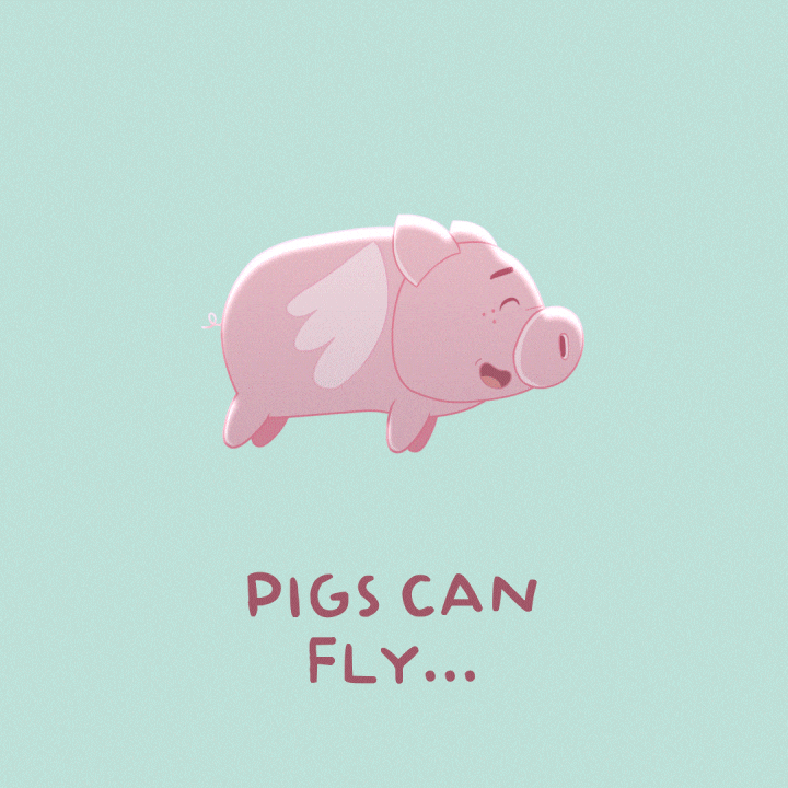Flying Pig GIF by PositivelyPigasus