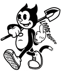 Cat Freeride Sticker by Loose Riders
