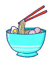 Food Noodles Sticker by Steph Stilwell