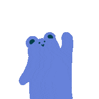 pokupku hi bye bear greeting Sticker