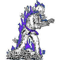 Skeleton Jiujitsu Sticker by Sneakreaper Industries