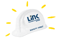 LinkConstructionGroup construction safety build hardhat Sticker