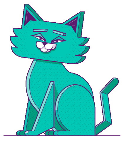 VidamStudio cat illustration kawaii rainbow Sticker