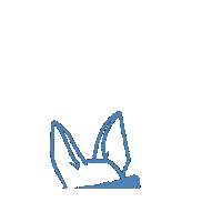 PawsForWalks dog blue dog walker pet sitter Sticker