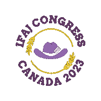 IFAJ2023 ifaj 2023 ifaj 2023 ifaj purple cowboy hat Sticker