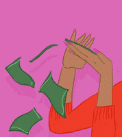 earn make it rain GIF by Denyse®