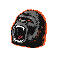 dieselrcorp logo orange head monkey Sticker