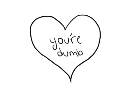 Youre Stupid Black And White Sticker