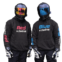 Red And Blue Fist Bump Sticker