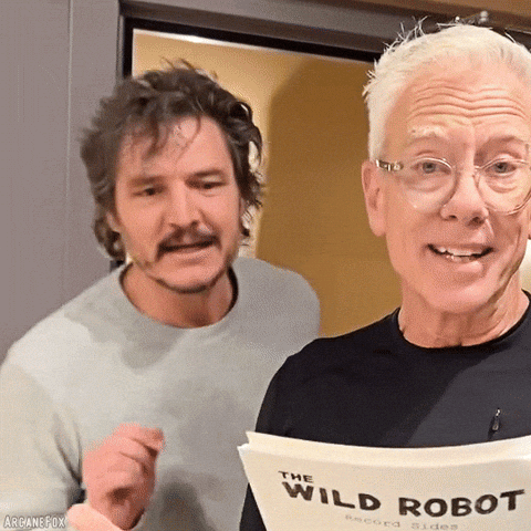 ArcaneFox giphyupload pedro pascal the wild robot arcanefox gifs GIF